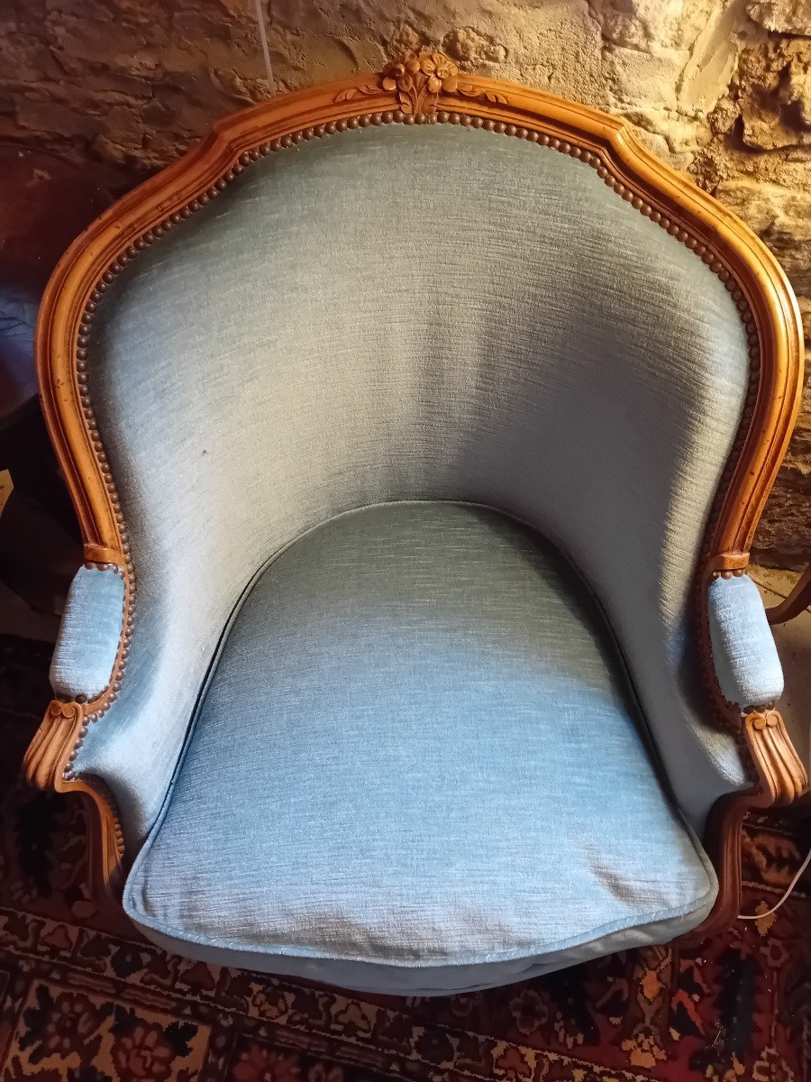 Fauteuil bergère de Style Louis XVI  .mi XXème -photo-2