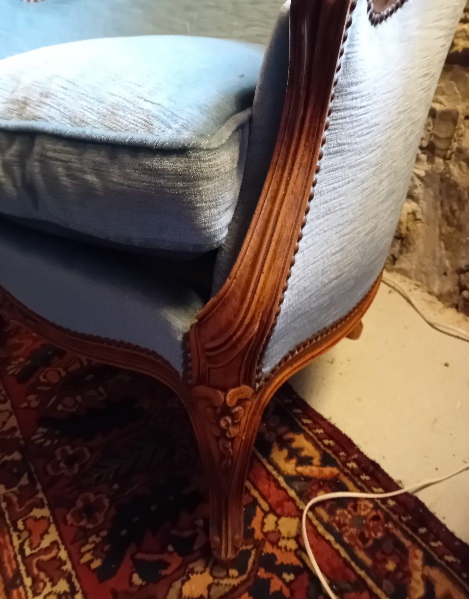 Fauteuil bergère de Style Louis XVI  .mi XXème -photo-4