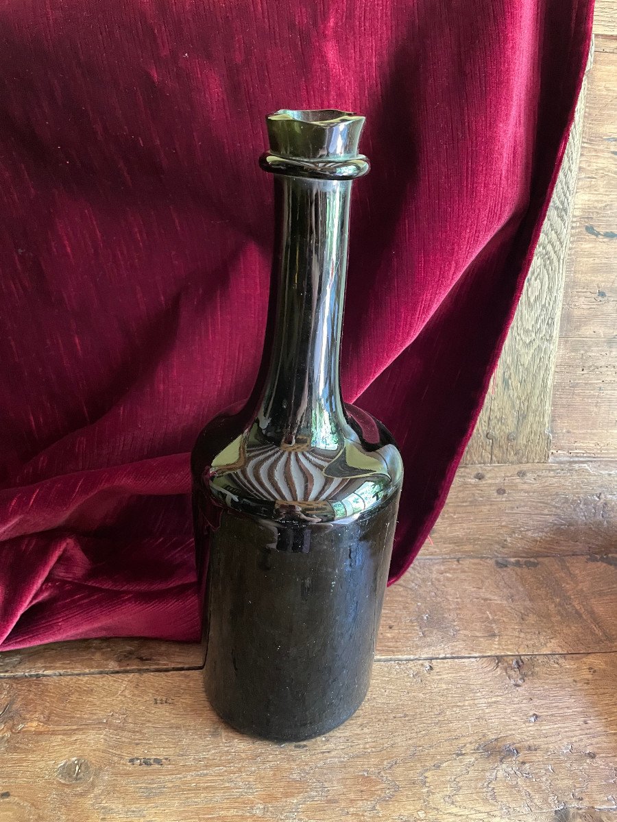 Large Blown Glass Bottle - Early 19th Century Glassware-photo-1