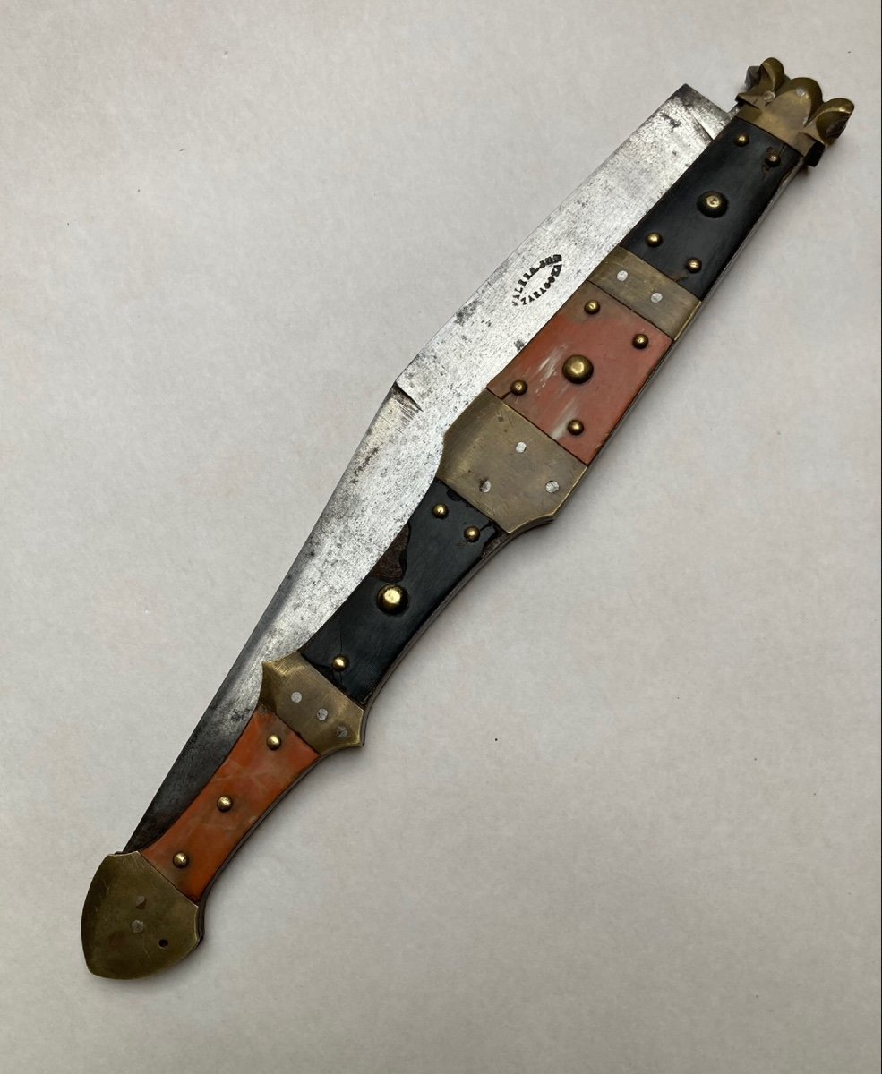 Navaja Folding Knife Brand Valero Jun Zaragoza, Thiers France 19th Century-photo-4