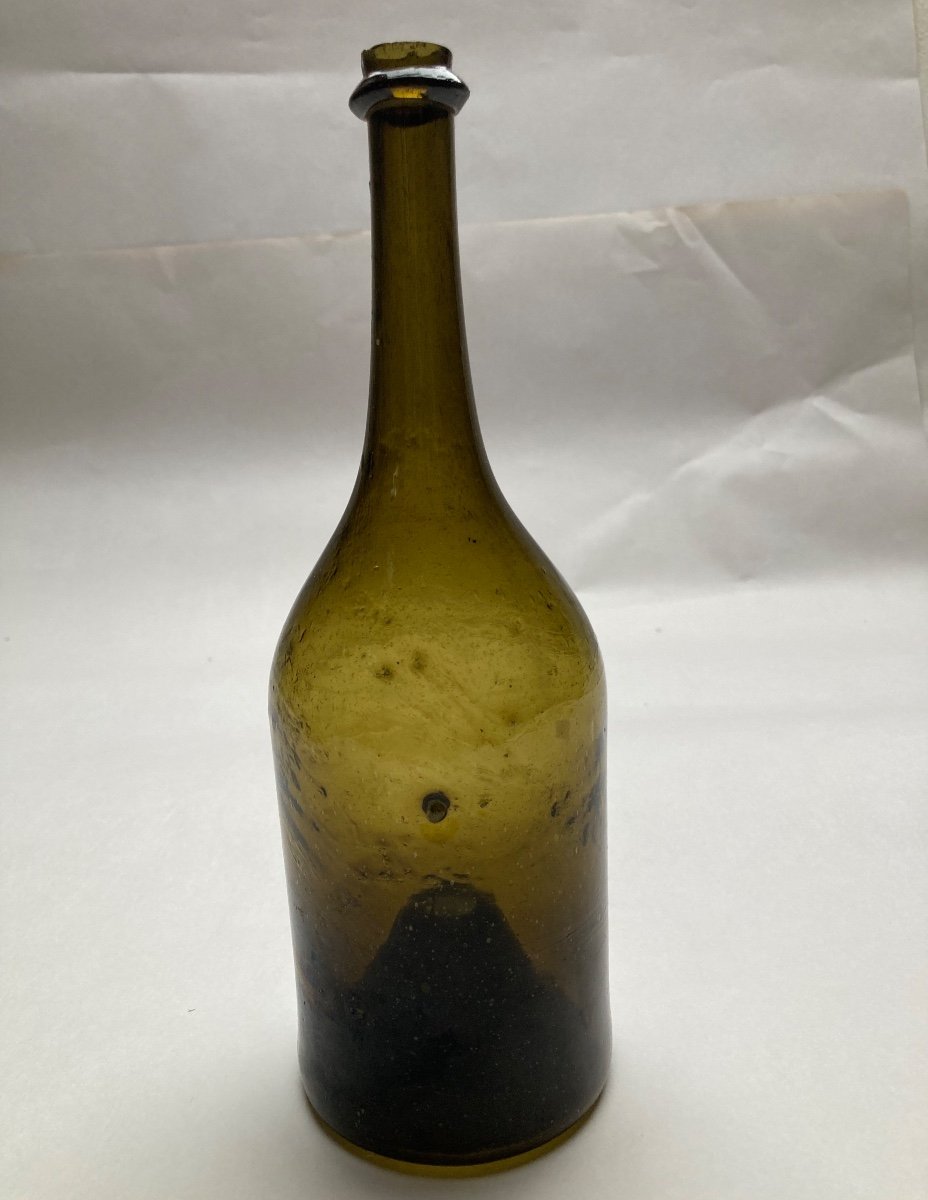 Blown Glass Bottle - 18th Century Glassware - Eastern France -photo-2