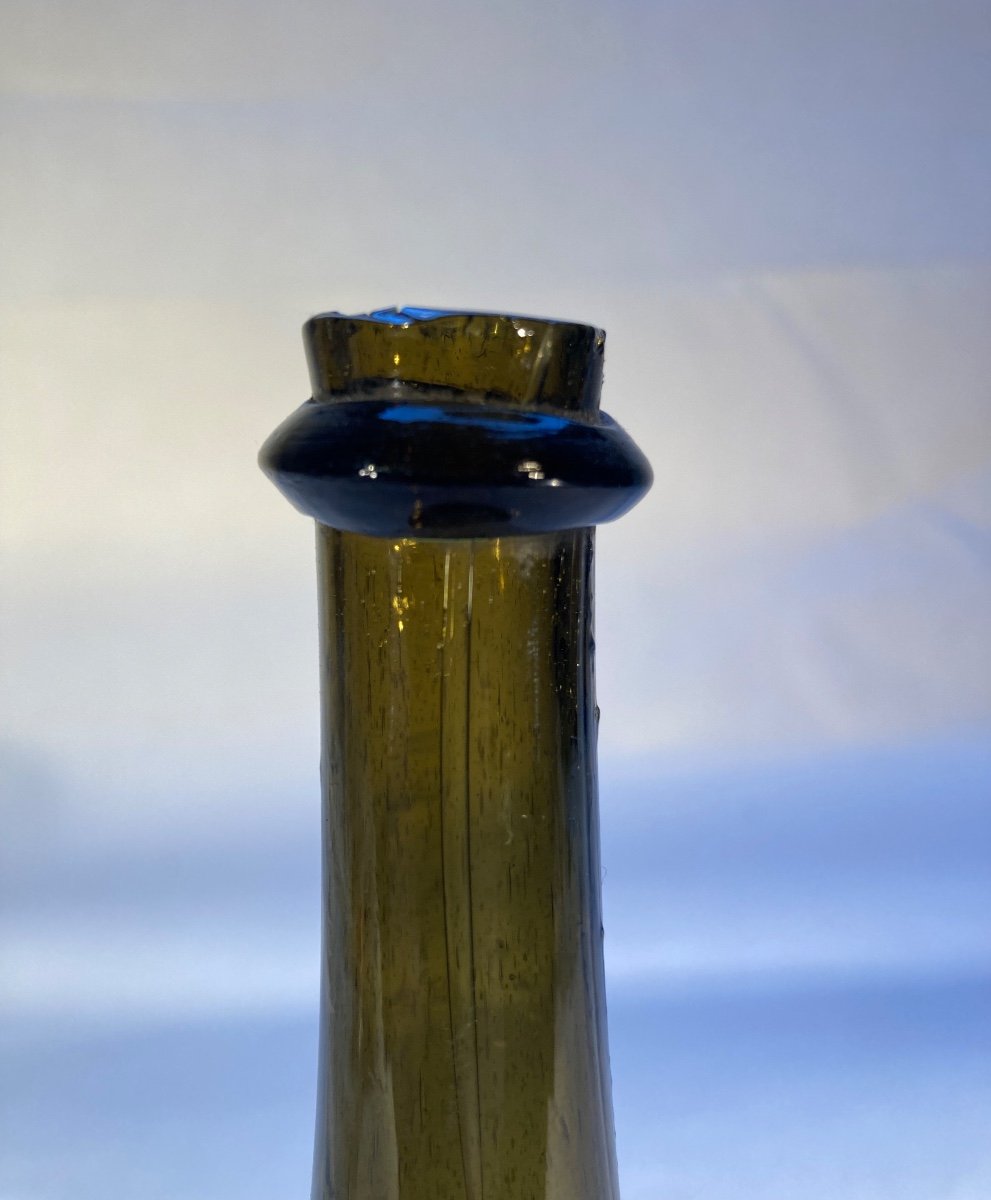 Blown Glass Bottle - 18th Century Glassware - Eastern France -photo-2