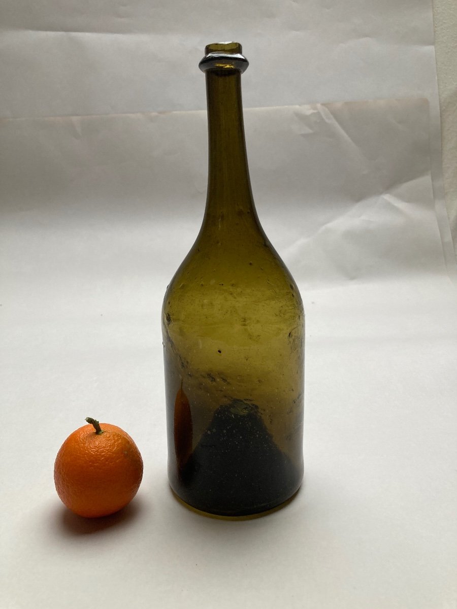 Blown Glass Bottle - 18th Century Glassware - Eastern France -photo-8