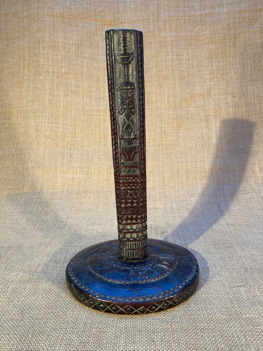 Carved Wood Distaff Door Dated 1845 Popular Art Auvergne?-photo-2