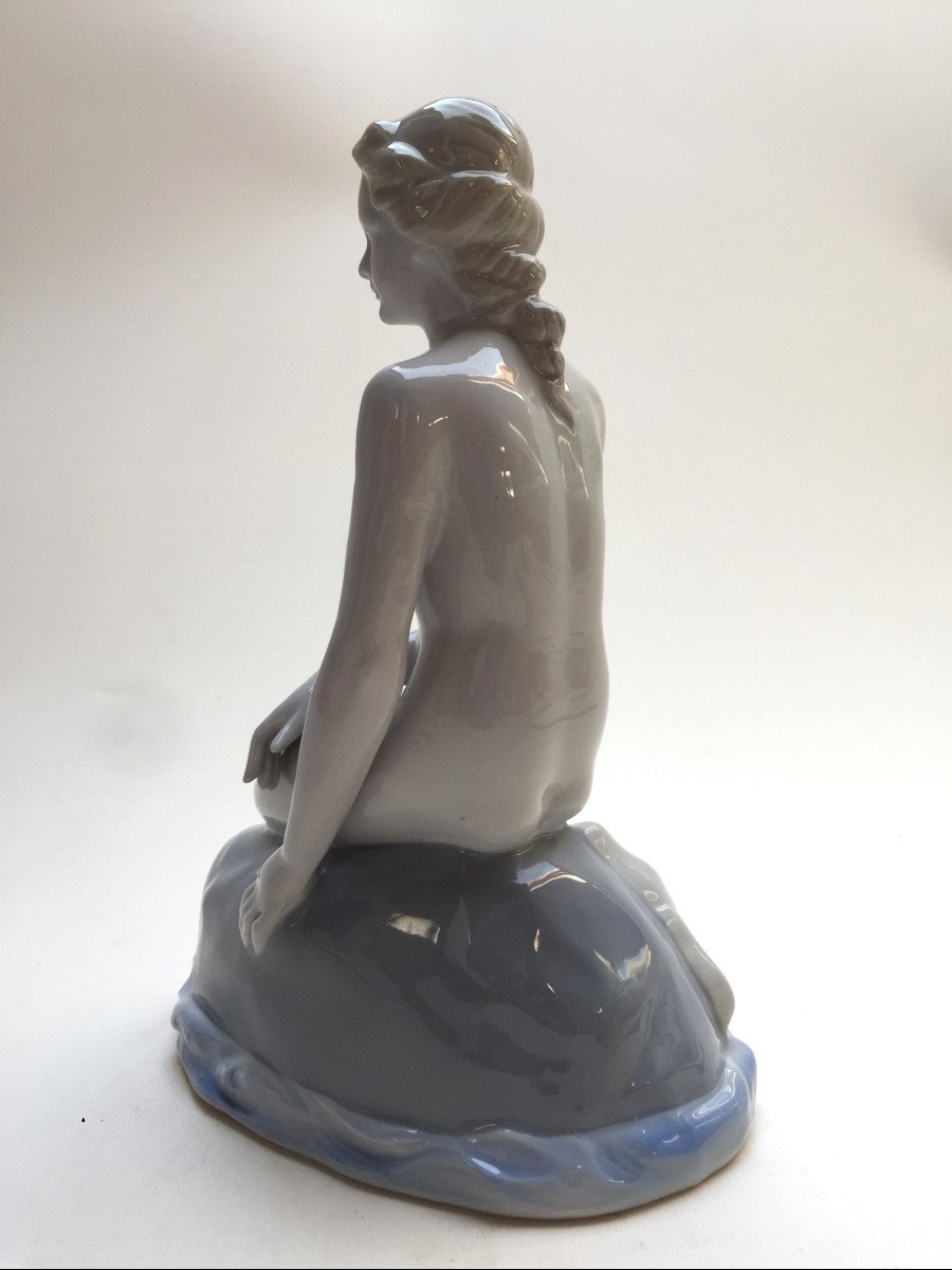 La Petite Sirène - Statuette en Porcelaine - Copenhague ou Allemagne (Saxe) - Conte d'Andersen-photo-4