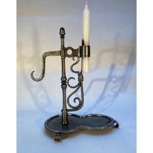 Candle Holder With Blade - Shard Holder - Wrought Iron Candle Holder 19th  Popular Folk Art