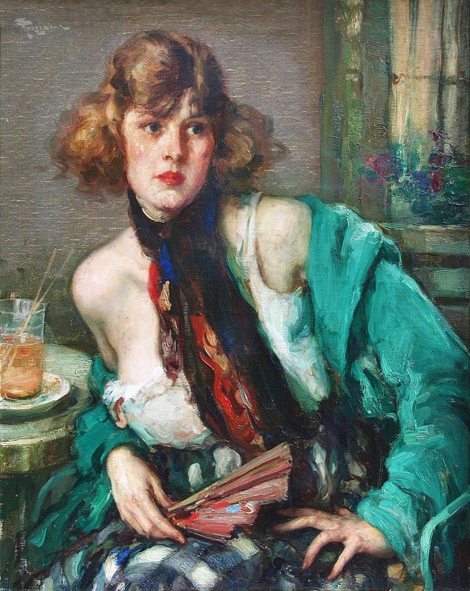 "portrait Of Woman" Fernand Toussaint (1873-1956) Oil On Canvas