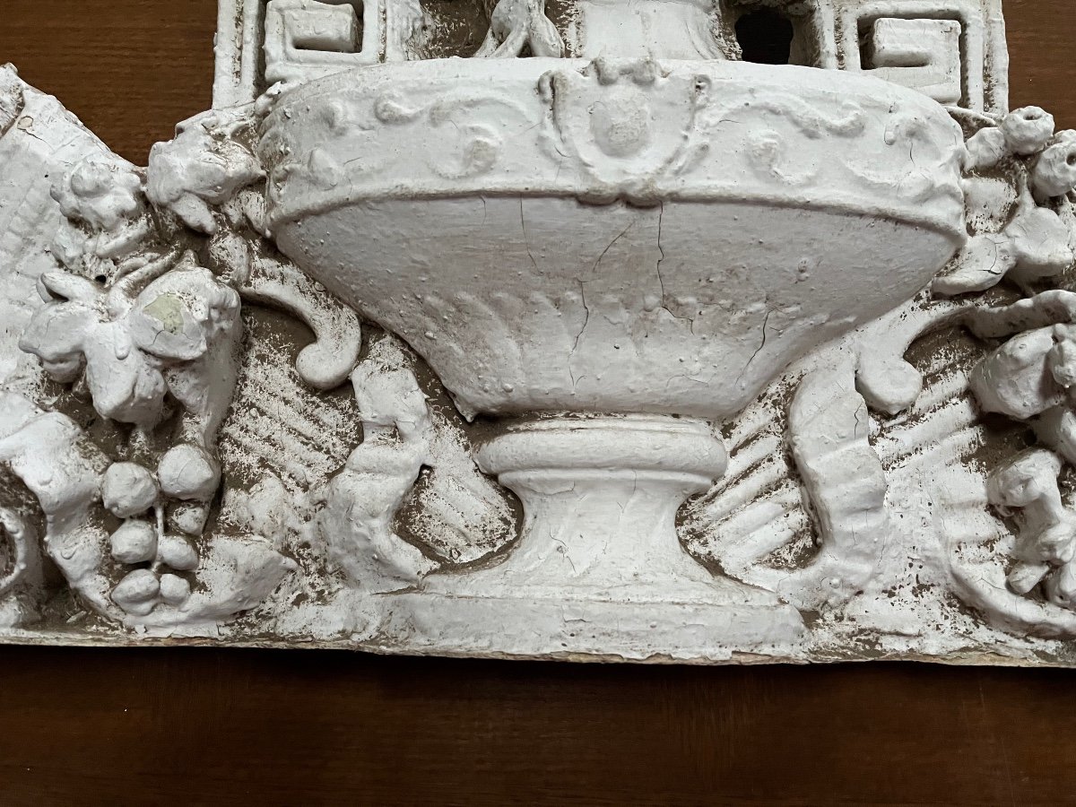 Transom Pediment Plaster Louis XVI-photo-3