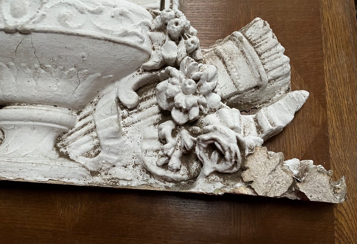 Transom Pediment Plaster Louis XVI-photo-1