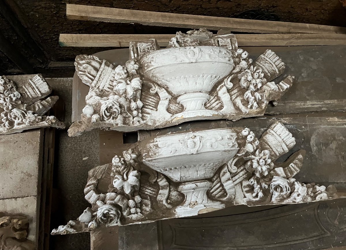 Transom Pediment Plaster Louis XVI-photo-3