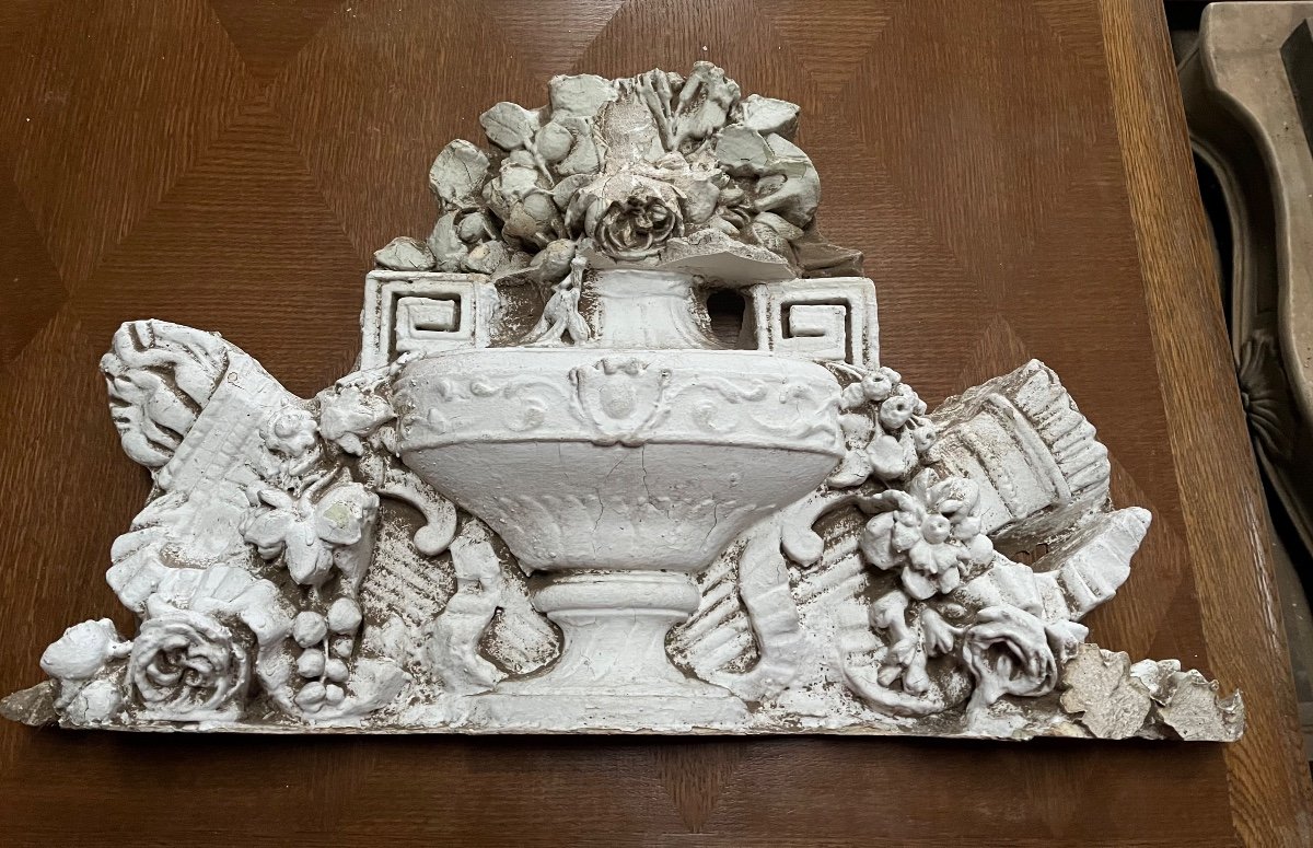 Transom Pediment Plaster Louis XVI