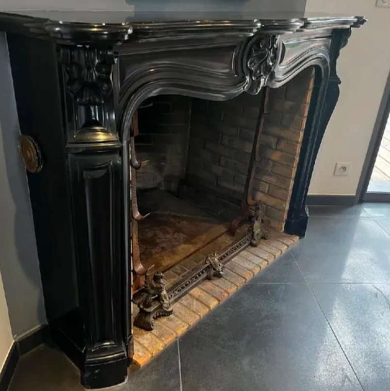 Black Louis XV Fireplace-photo-2