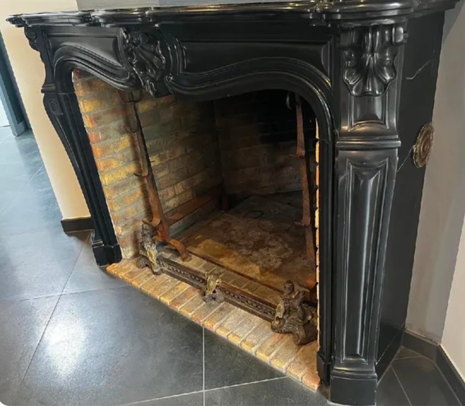 Black Louis XV Fireplace-photo-3