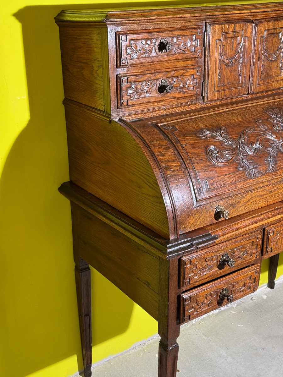 Louis XVI Cylinder Desk With Steps-photo-7