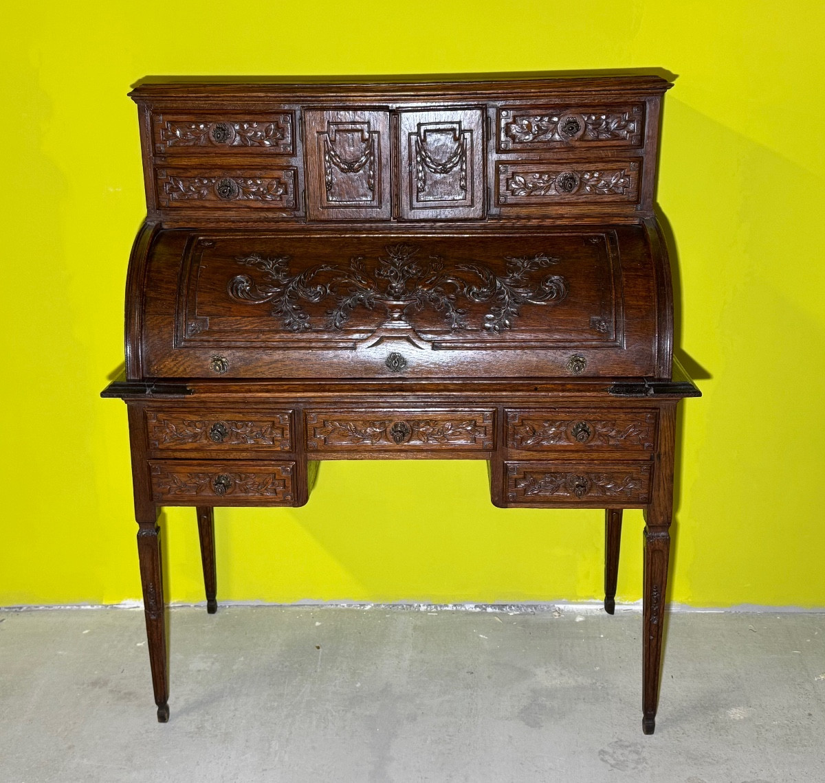 Louis XVI Cylinder Desk With Steps