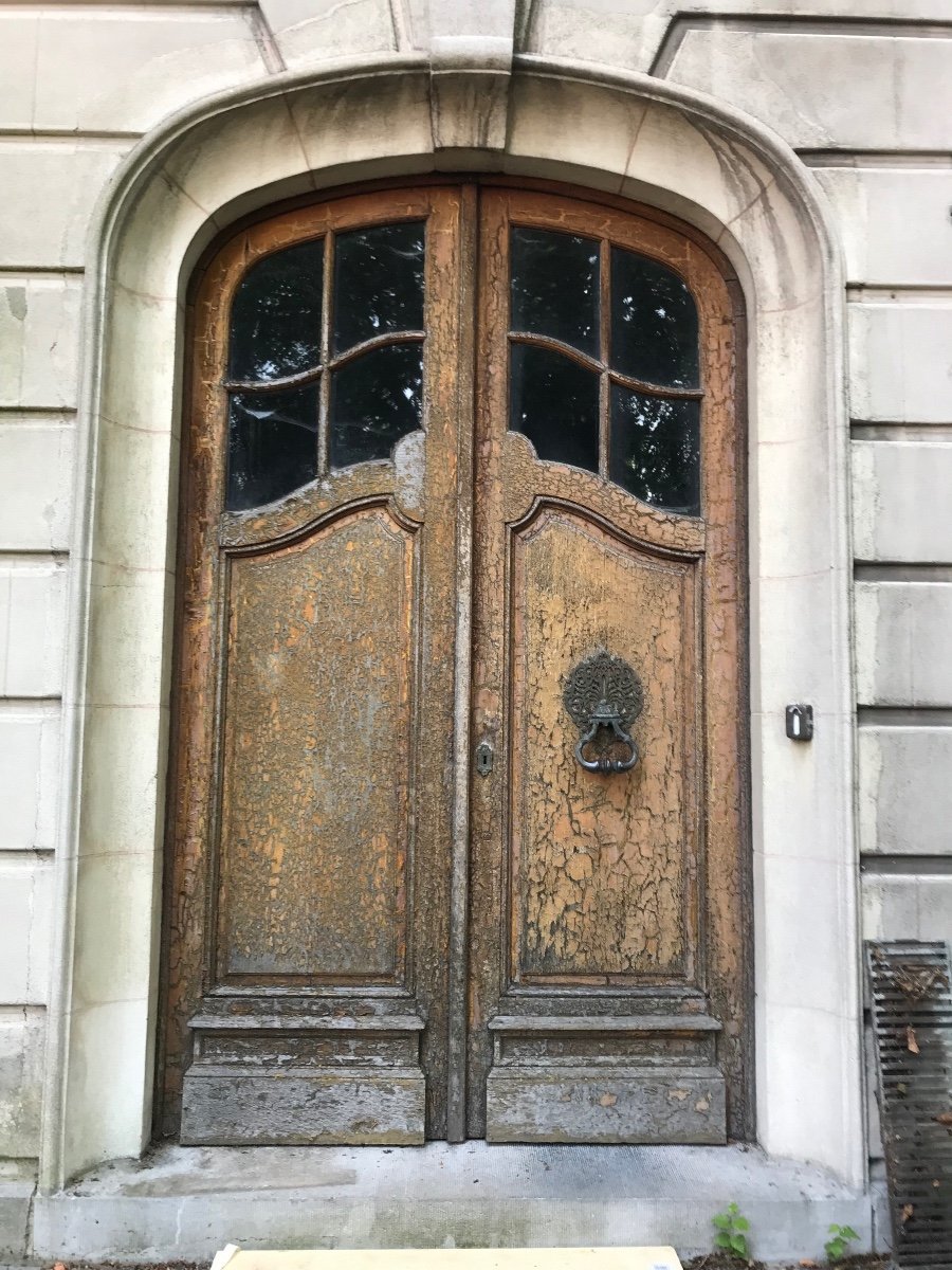 Louis XV Oak Entrance Door-photo-2