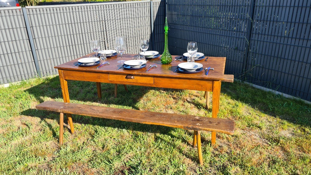 Table De Ferme XIXème 180cm-photo-2