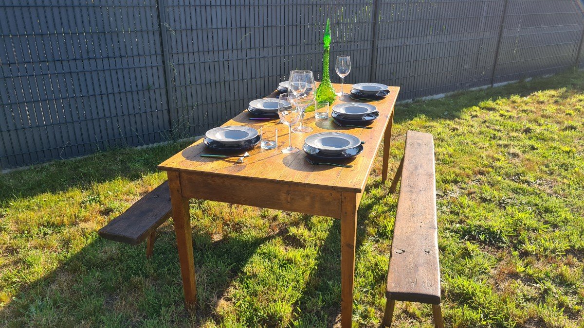 Table De Ferme XIXème 180cm-photo-3