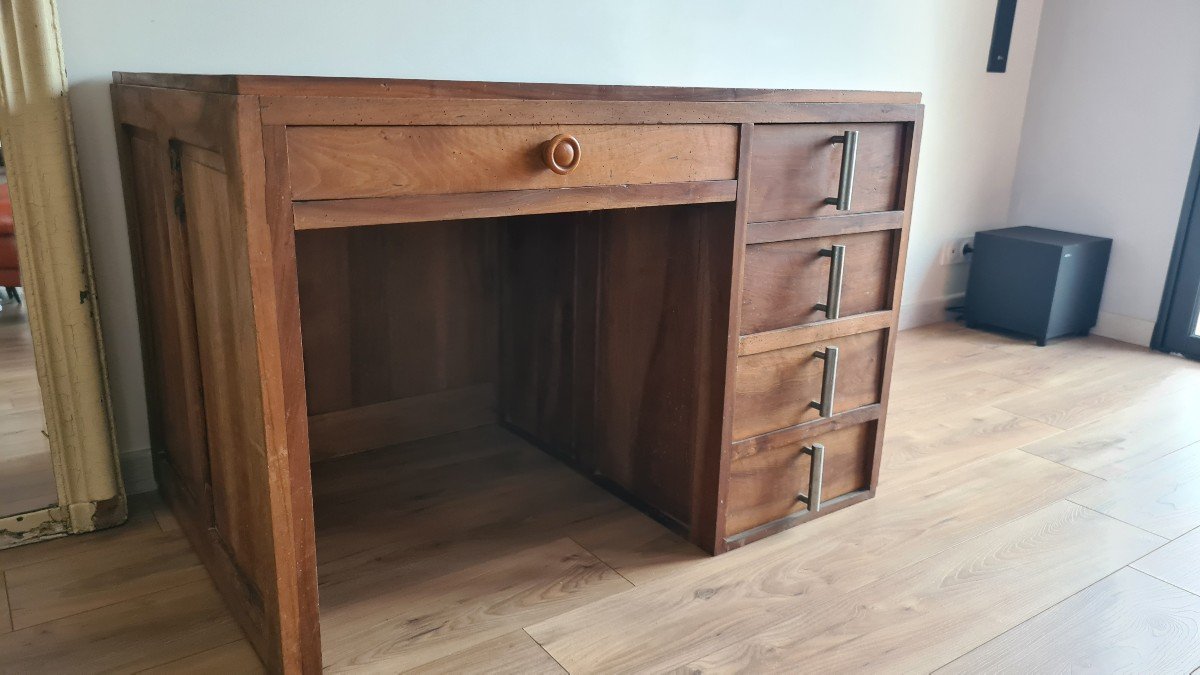 Vintage Walnut Desk Circa 1950-photo-7