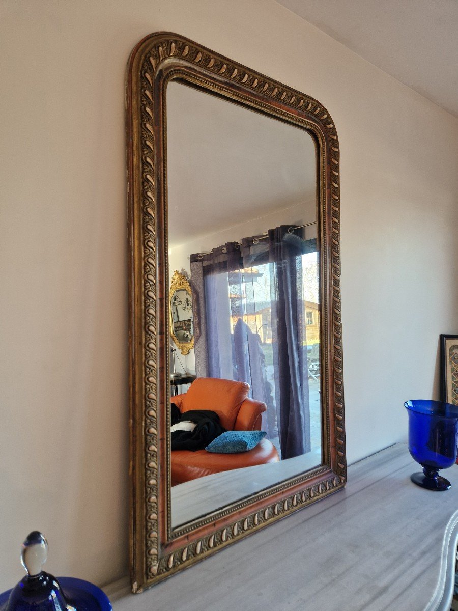 Miroir d'époque Louis Philippe H141 Cm-photo-3