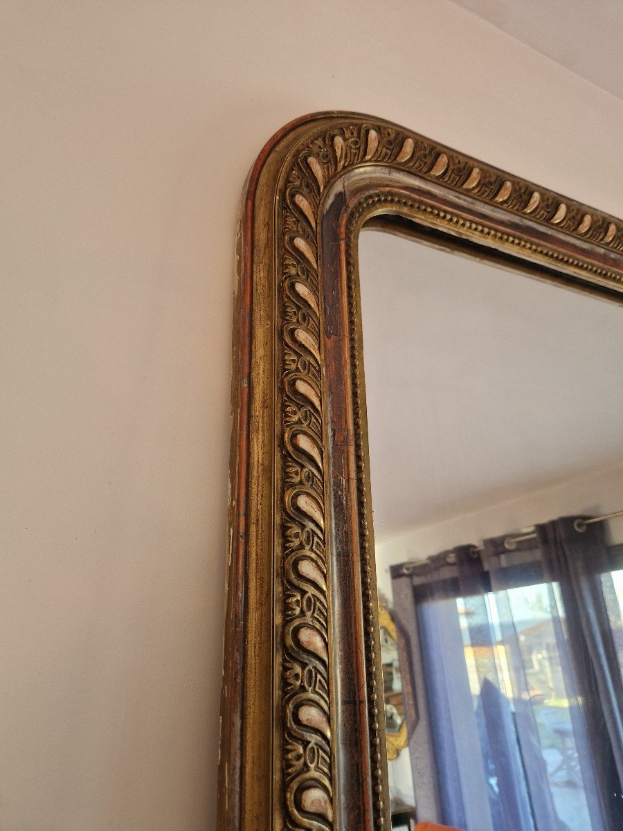 Miroir d'époque Louis Philippe H141 Cm-photo-1