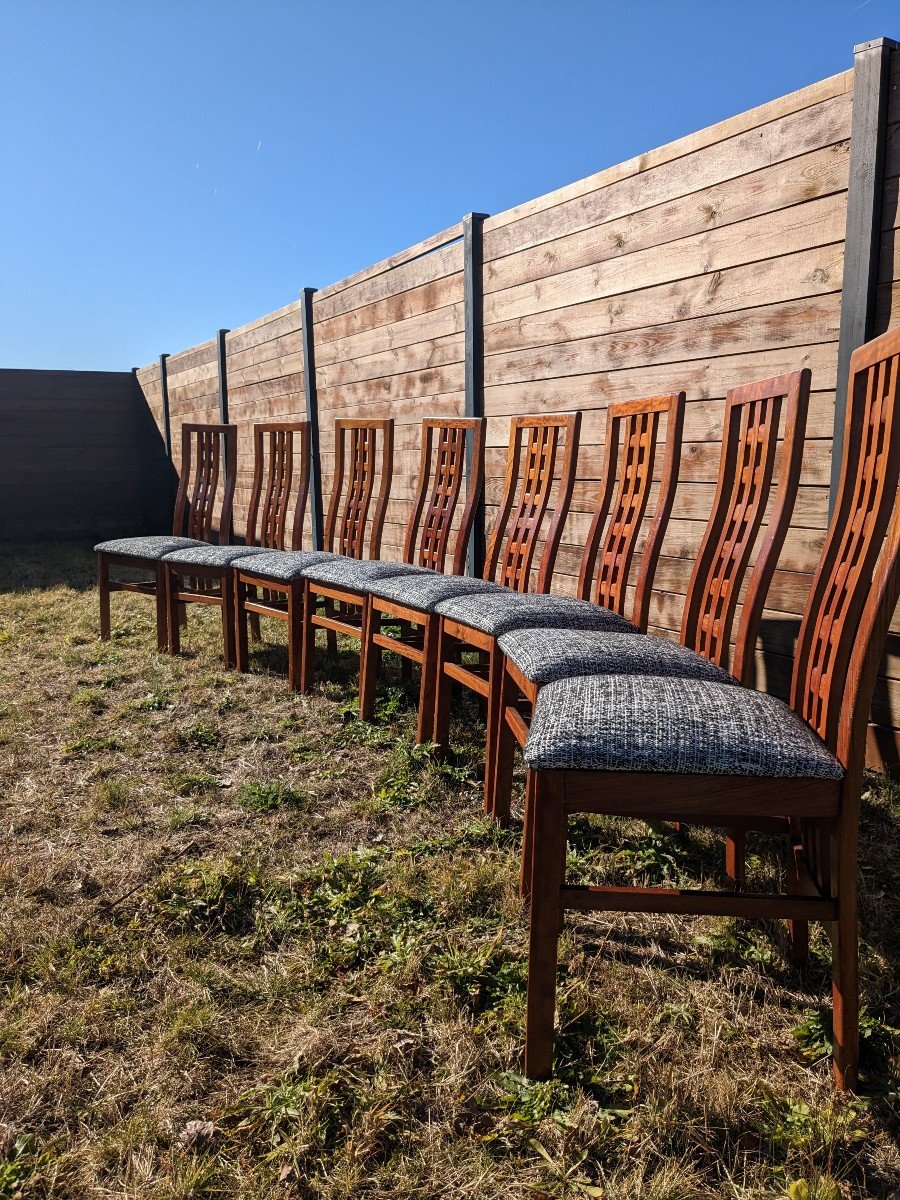 Set Of 8 Vintage Scandinavian Chairs Revisited-photo-1