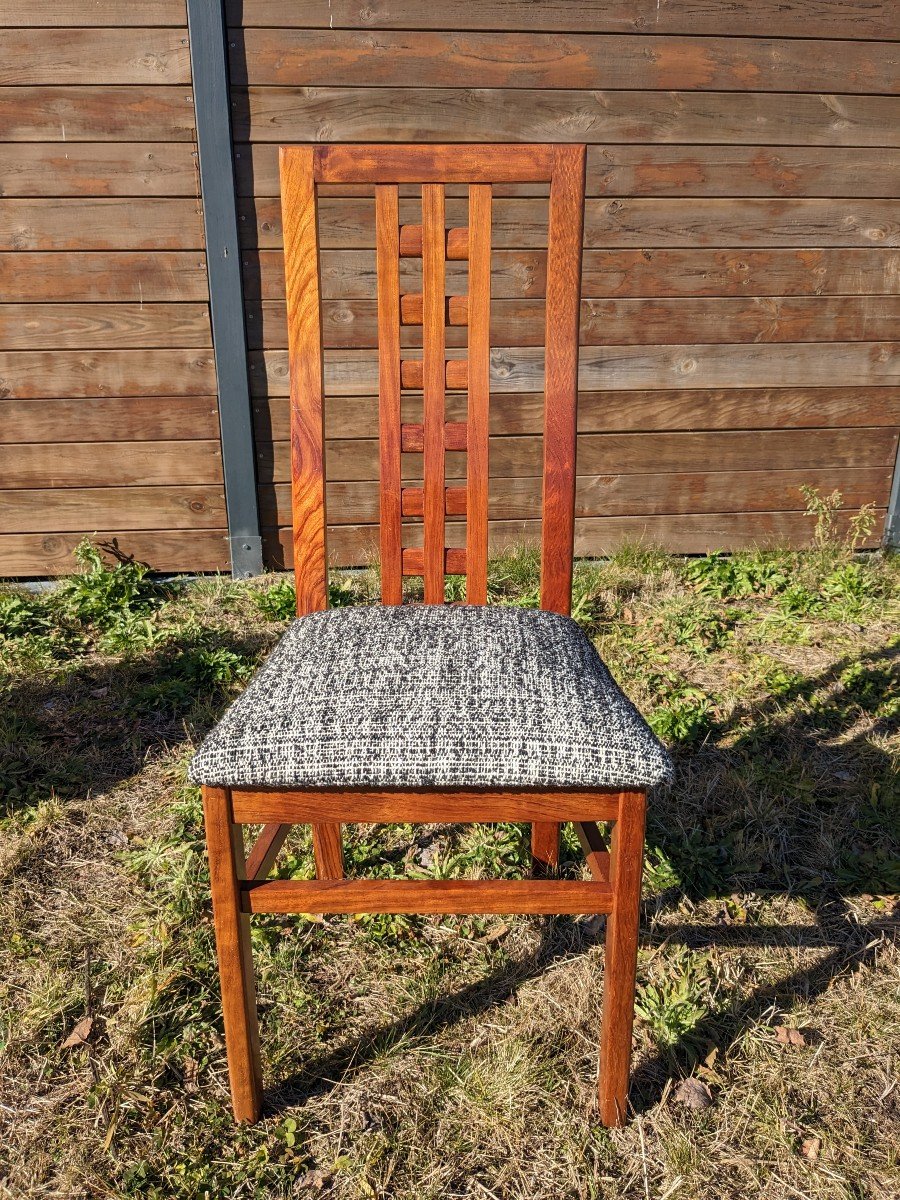 Set Of 8 Vintage Scandinavian Chairs-photo-5