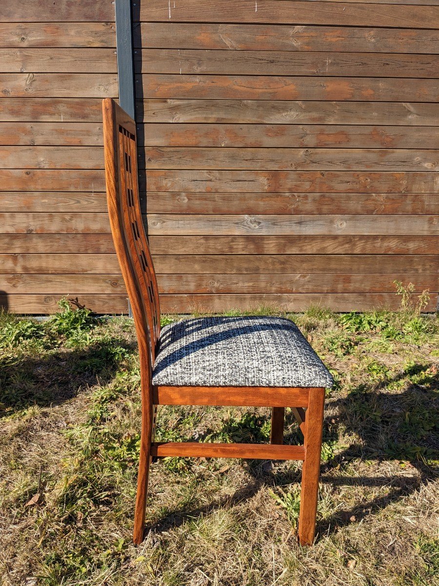 Ensemble De 8 Chaises Vintages Scandinaves revisitées-photo-6