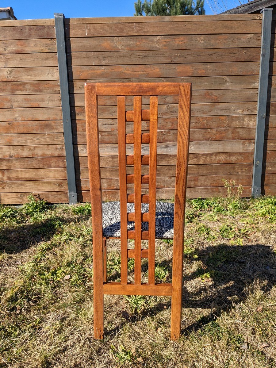 Set Of 8 Vintage Scandinavian Chairs-photo-8