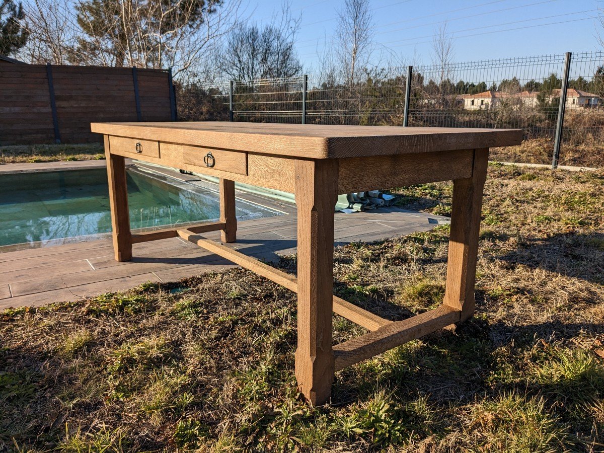 Solid Oak Farmhouse Table-photo-3