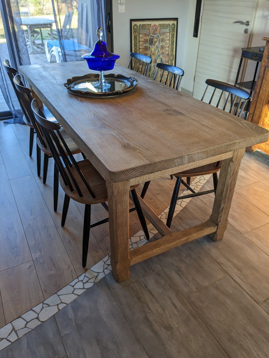 Solid Oak Farmhouse Table-photo-4