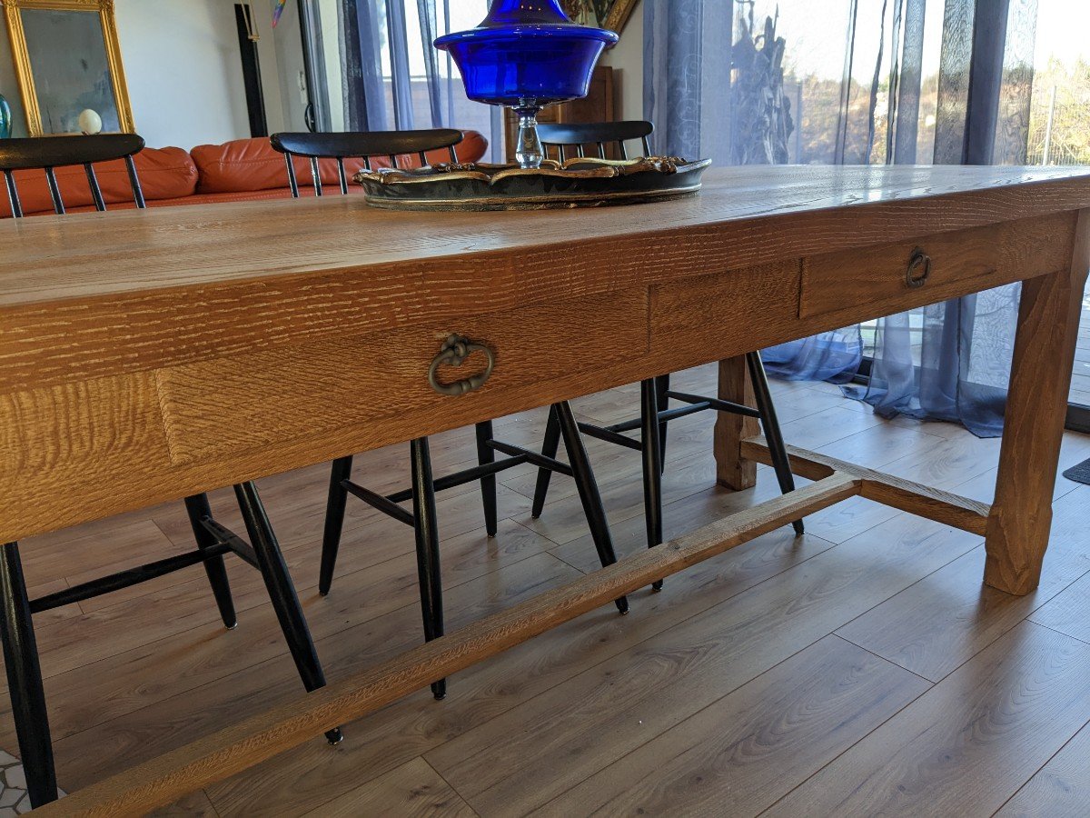 Solid Oak Farmhouse Table-photo-6