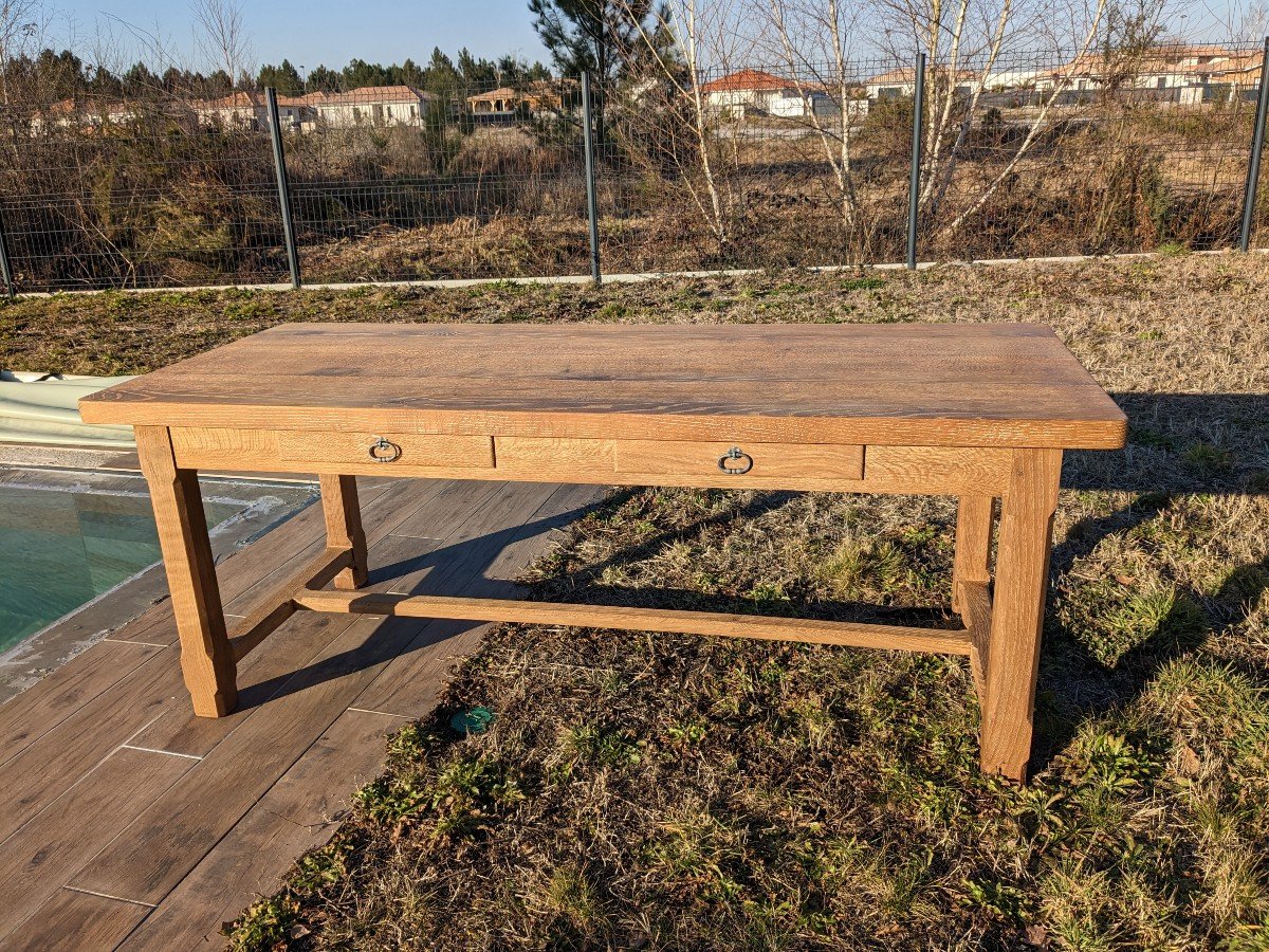 Solid Oak Farmhouse Table