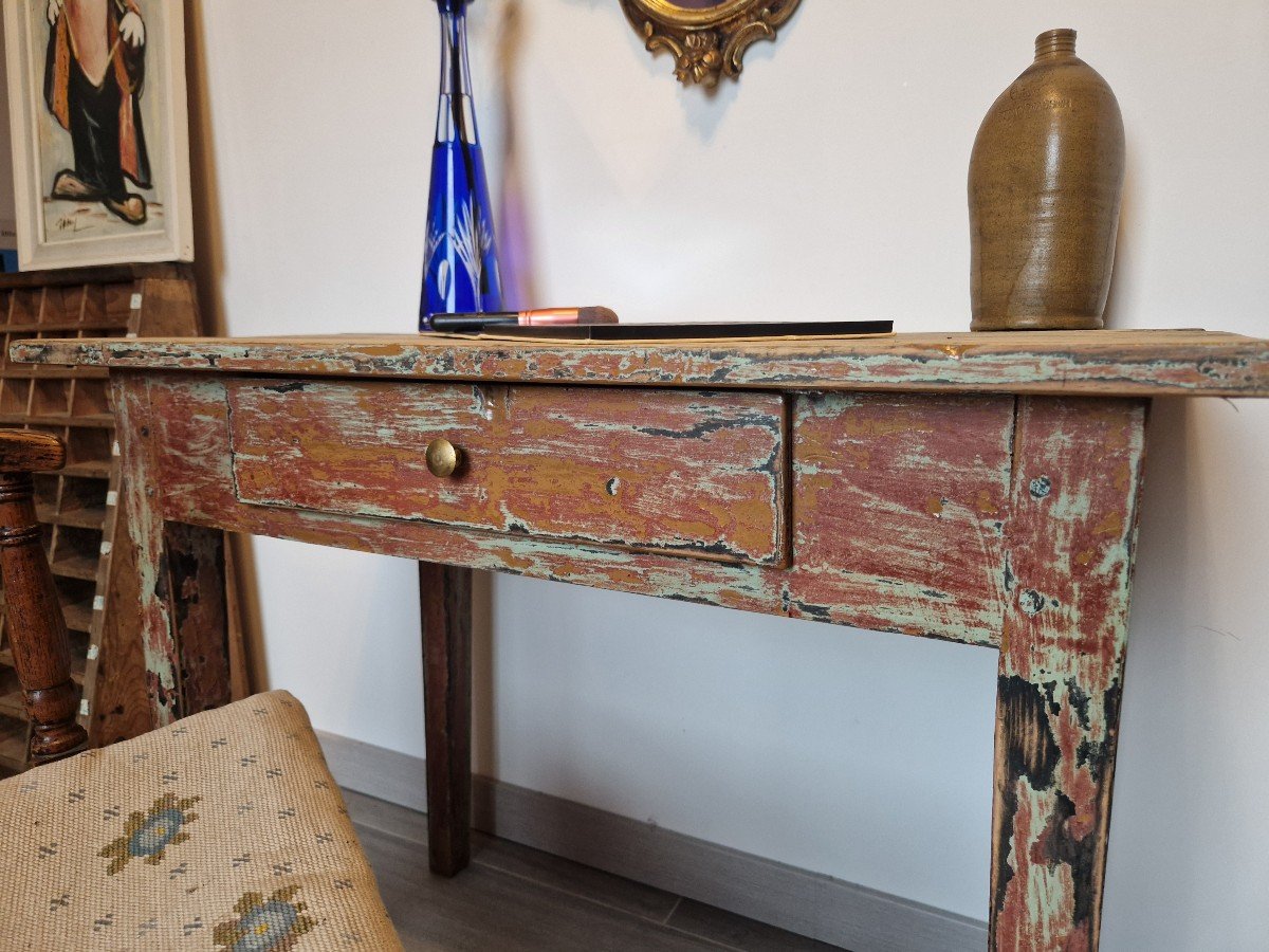 Red Farmhouse Writing Table-photo-4