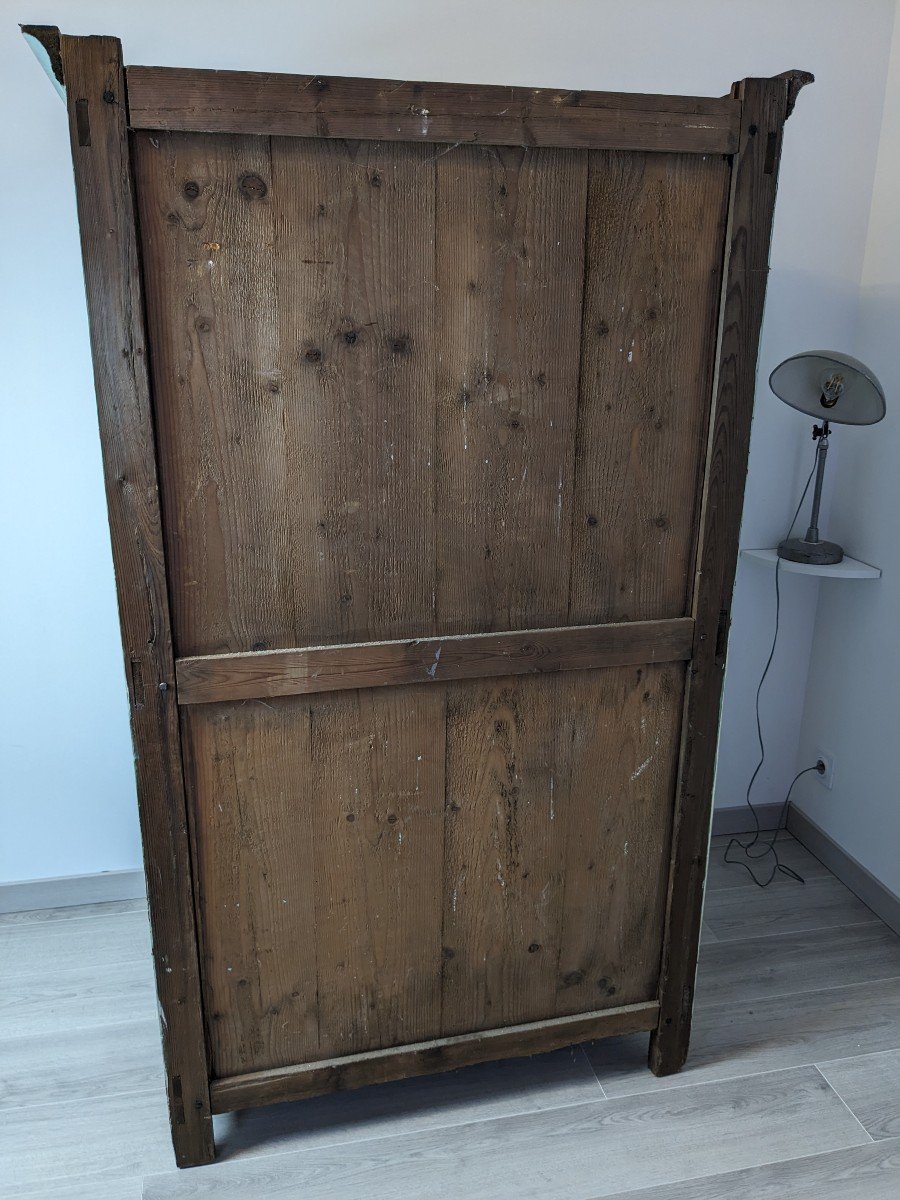 19th Century Painted Wood Bedroom Wardrobe-photo-8