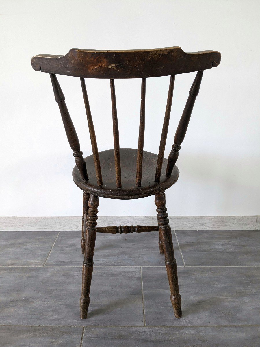 Ancienne Chaise De Bistrot Anglaise "penny"-photo-3