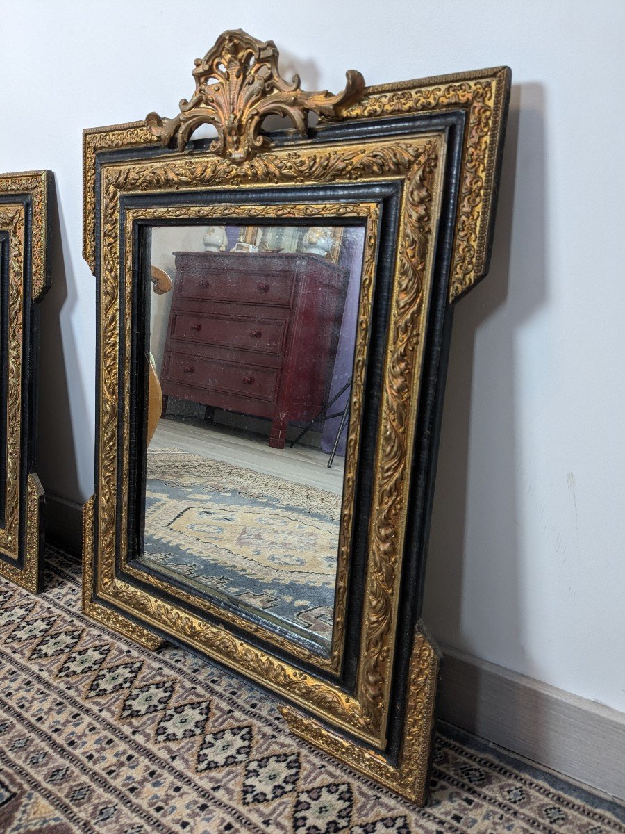 Napoleon Period Mirror Black And Gold 65 X 50 Cm-photo-3