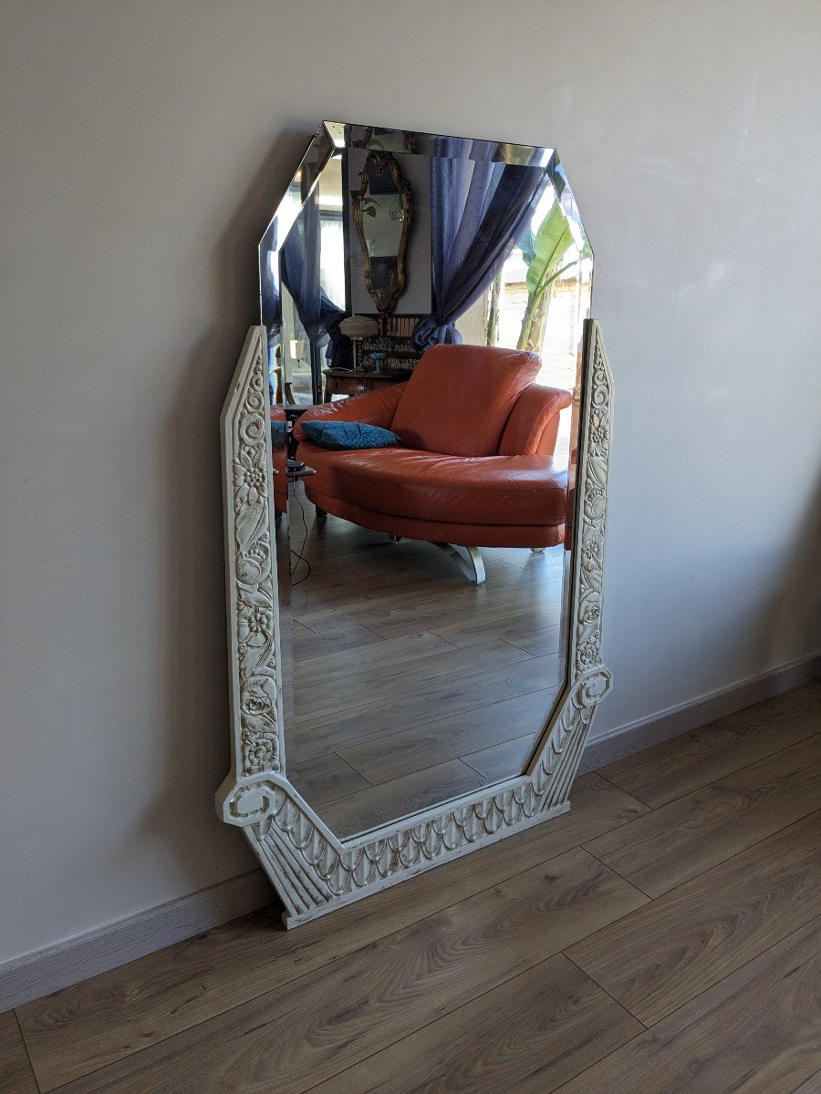 Art Deco Hexagonal Mirror 131 X 88 Cm-photo-5