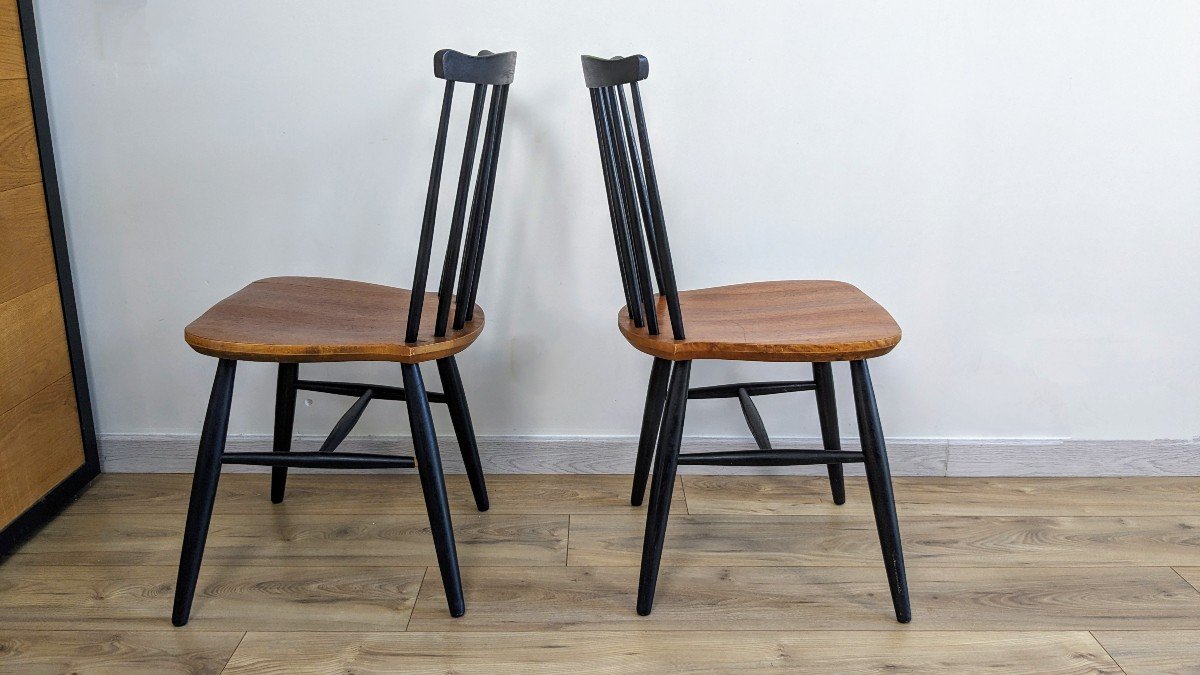 Pair Of Scandinavian Chairs By Ilmari Tapiovaara-photo-3