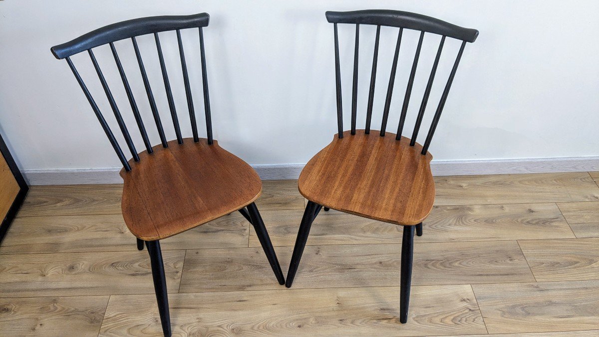 Pair Of Scandinavian Chairs By Ilmari Tapiovaara-photo-1