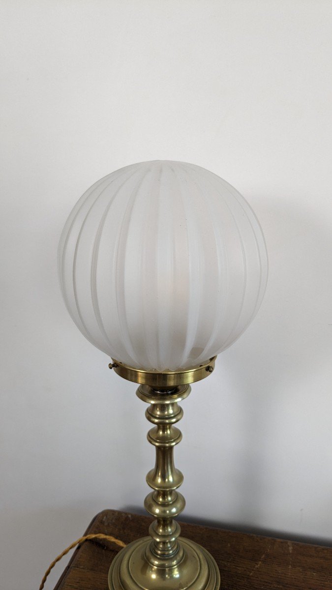 Hot Air Balloon Lamp In Opaque Glass-photo-4