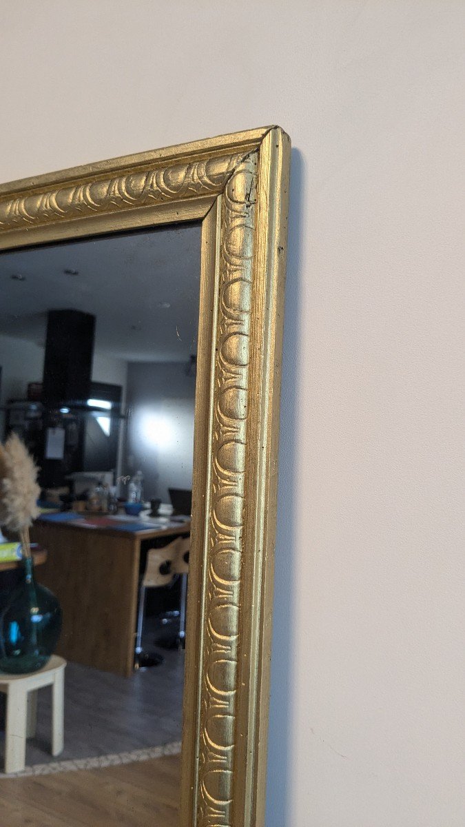 Large Gilded Wooden Mirror 78 X 96 Cm-photo-3