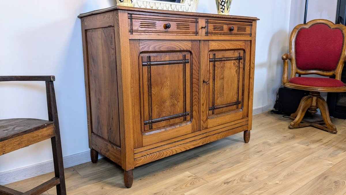 Early 20th Century Solid Wood Country Sideboard-photo-3