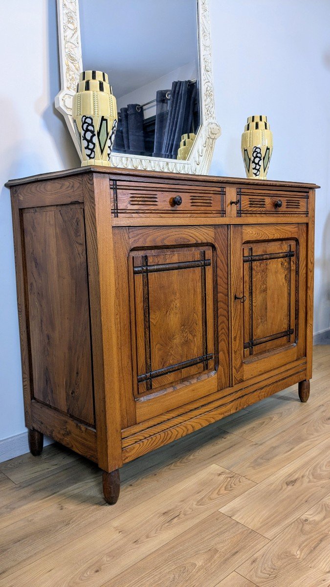 Early 20th Century Solid Wood Country Sideboard-photo-2