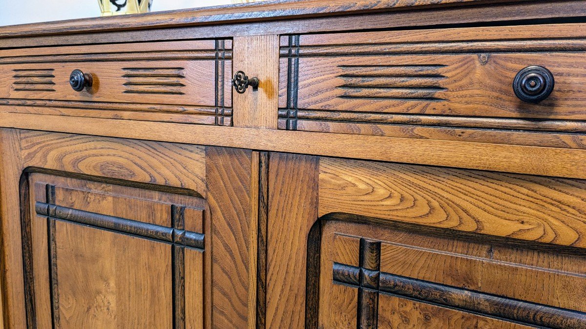 Early 20th Century Solid Wood Country Sideboard-photo-3