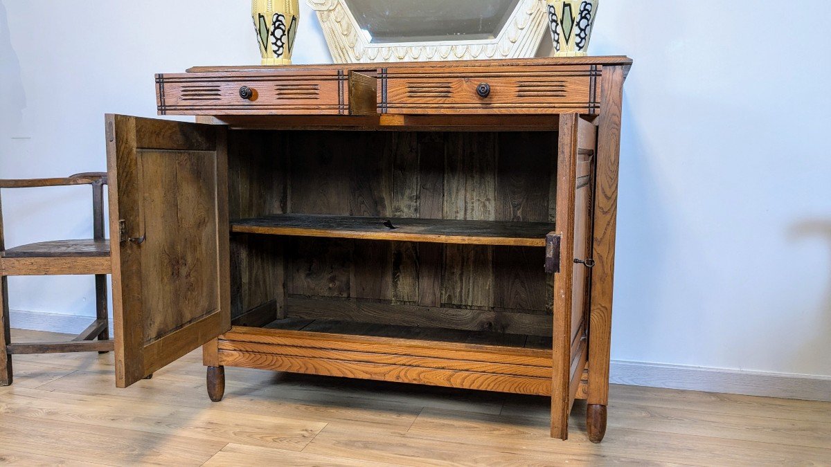 Early 20th Century Solid Wood Country Sideboard-photo-4