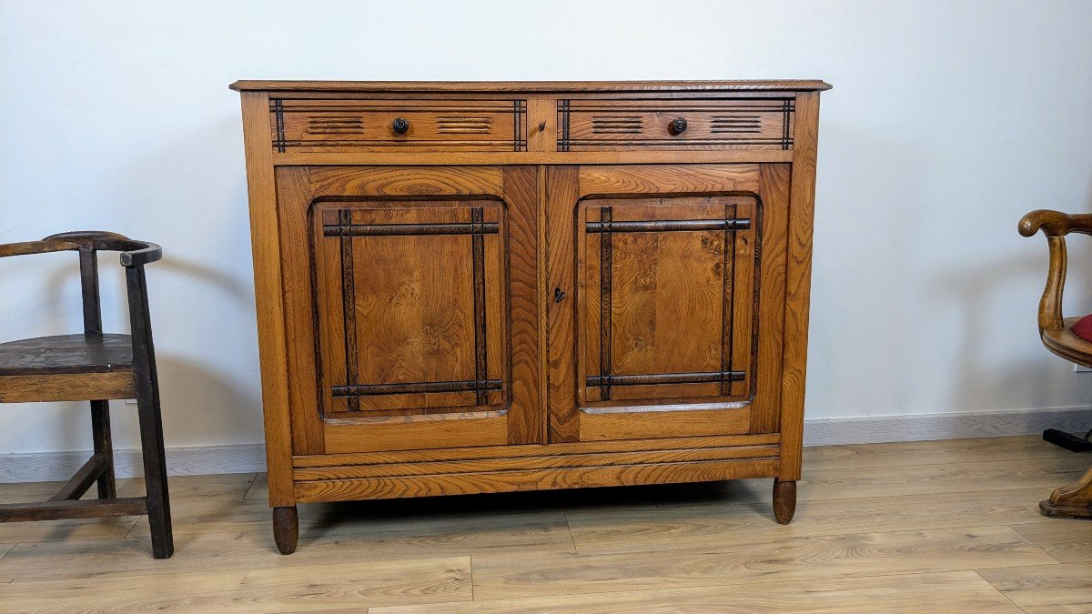 Early 20th Century Solid Wood Country Sideboard