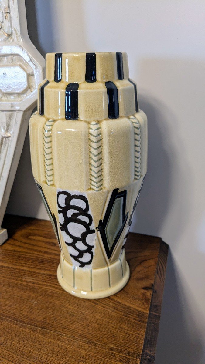 Pair Of Art Deco Vases From The Orchies Factory-photo-6