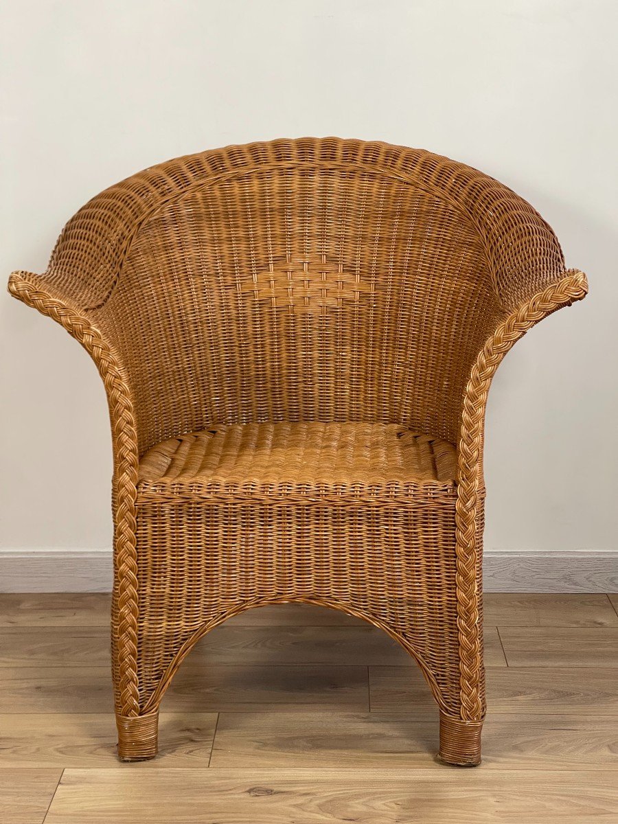 Vintage Rattan Armchair-photo-2