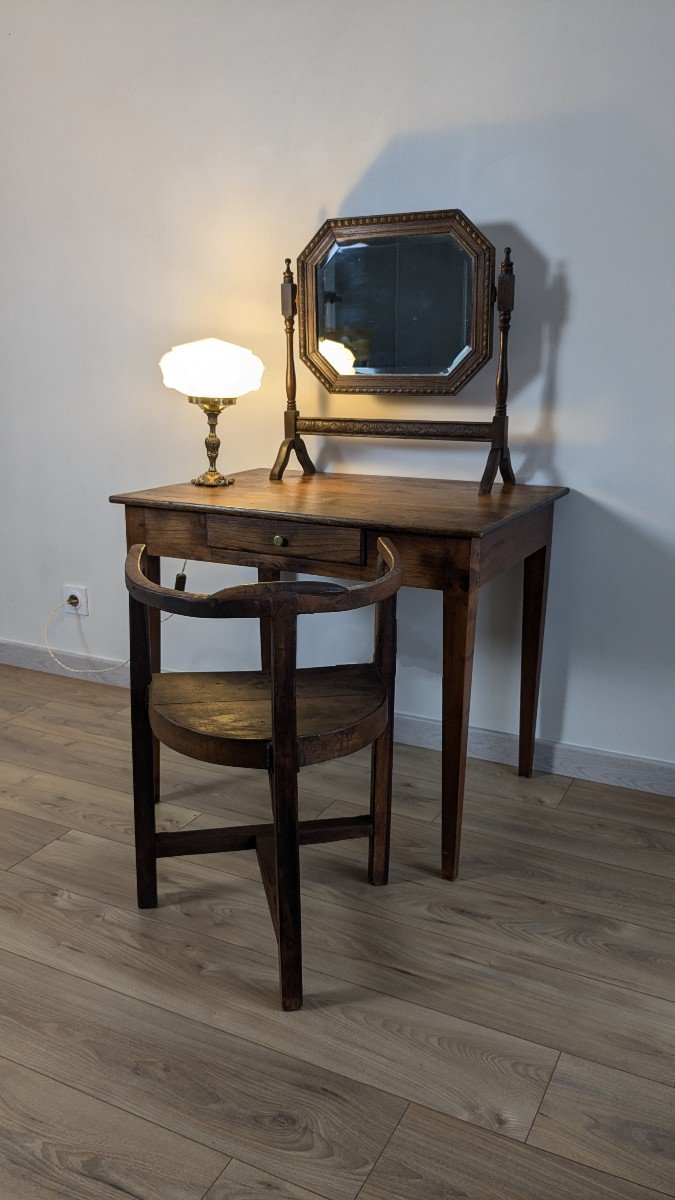 Ancienne Table De Campagne En Bois Massif-photo-3